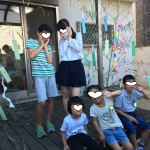 お庭で七夕